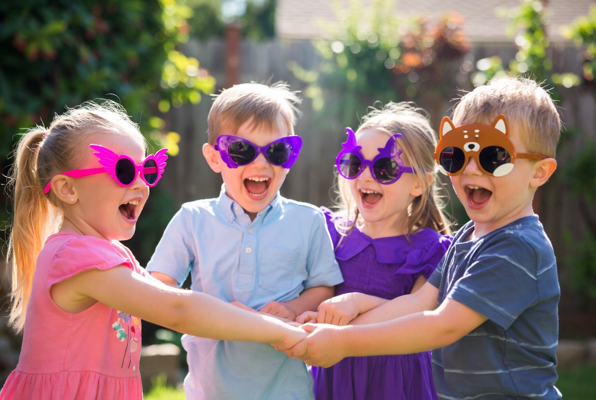 Kids sunglasses lifestyle image for private label eyewear